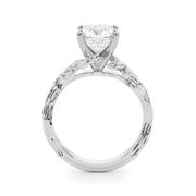 Resplendent Center Round Diamond Engagement Ring in 10K/14K gold and platinum with certified lab-grown or natural diamonds