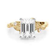 Resplendent Center Round Diamond Engagement Ring in 10K/14K gold and platinum with certified lab-grown or natural diamonds