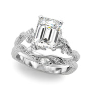 Resplendent Center Round Diamond Engagement Ring in 10K/14K gold and platinum with certified lab-grown or natural diamonds