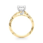 Resplendent Center Round Diamond Engagement Ring in 10K/14K gold and platinum with certified lab-grown or natural diamonds