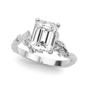 Resplendent Center Round Diamond Engagement Ring in 10K/14K gold and platinum with certified lab-grown or natural diamonds