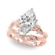 Resplendent Center Round Diamond Engagement Ring in 10K/14K gold and platinum with certified lab-grown or natural diamonds
