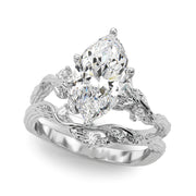 Resplendent Center Round Diamond Engagement Ring in 10K/14K gold and platinum with certified lab-grown or natural diamonds