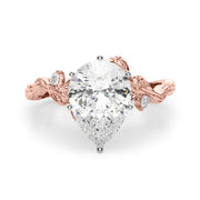 Resplendent Center Round Diamond Engagement Ring in 10K/14K gold and platinum with certified lab-grown or natural diamonds