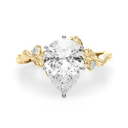 Resplendent Center Round Diamond Engagement Ring in 10K/14K gold and platinum with certified lab-grown or natural diamonds