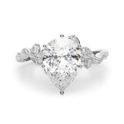 Resplendent Center Round Diamond Engagement Ring in 10K/14K gold and platinum with certified lab-grown or natural diamonds