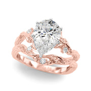 Resplendent Center Round Diamond Engagement Ring in 10K/14K gold and platinum with certified lab-grown or natural diamonds