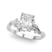 Resplendent Center Round Diamond Engagement Ring in 10K/14K gold and platinum with certified lab-grown or natural diamonds