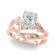 Resplendent Center Round Diamond Engagement Ring in 10K/14K gold and platinum with certified lab-grown or natural diamonds