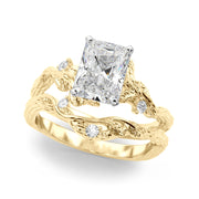 Resplendent Center Round Diamond Engagement Ring in 10K/14K gold and platinum with certified lab-grown or natural diamonds