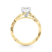Resplendent Center Round Diamond Engagement Ring in 10K/14K gold and platinum with certified lab-grown or natural diamonds