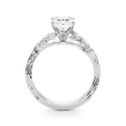 Resplendent Center Round Diamond Engagement Ring in 10K/14K gold and platinum with certified lab-grown or natural diamonds