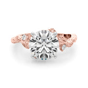 Resplendent Center Round Diamond Engagement Ring in 10K/14K gold and platinum with certified lab-grown or natural diamonds