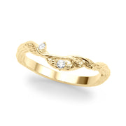 Accented Floral Half Eternity Ring in 10K/14K gold and platinum with certified lab-grown or natural diamonds