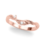 Accented Floral Half Eternity Ring in Gold & Platinum