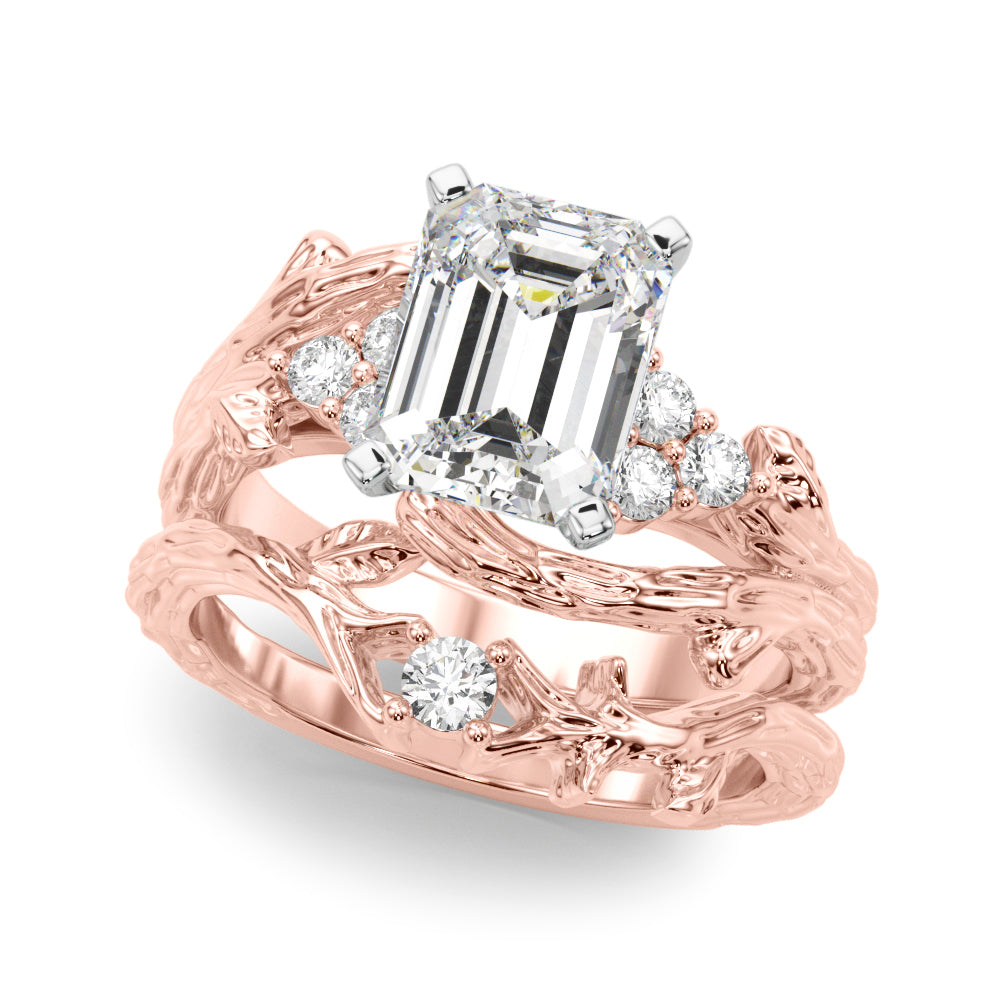 Cherished Center Round Diamond Engagement Ring â€” 10K/14K Gold & Platinum