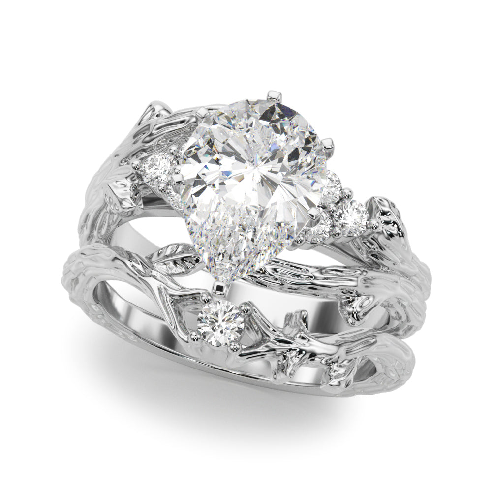 Cherished Center Round Diamond Engagement Ring â€” 10K/14K Gold & Platinum