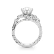 Cherished Center Round Diamond Engagement Ring â€” 10K/14K Gold & Platinum