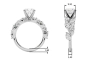 Cherished Center Round Diamond Engagement Ring â€” 10K/14K Gold & Platinum