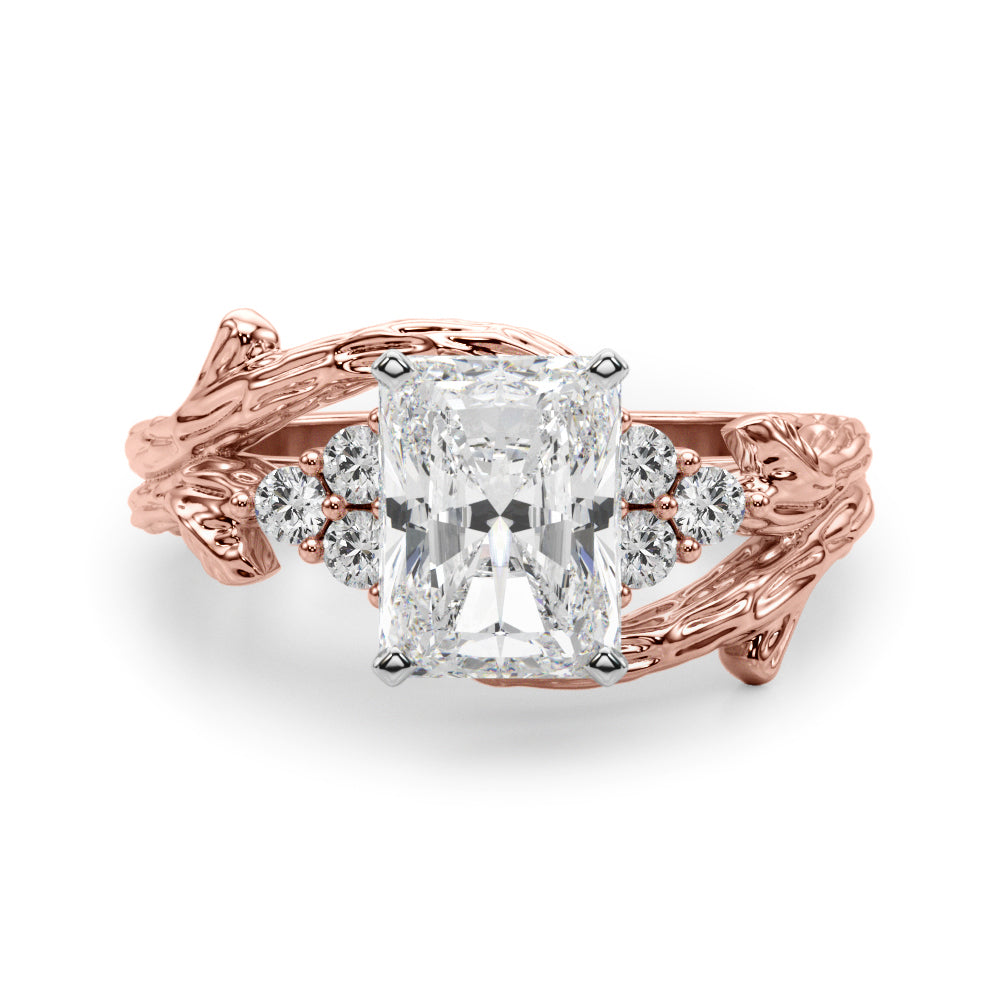Cherished Center Round Diamond Engagement Ring â€” 10K/14K Gold & Platinum