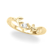 Diamond Half Eternity Ring in 10K/14K gold and platinum with certified lab-grown or natural diamonds