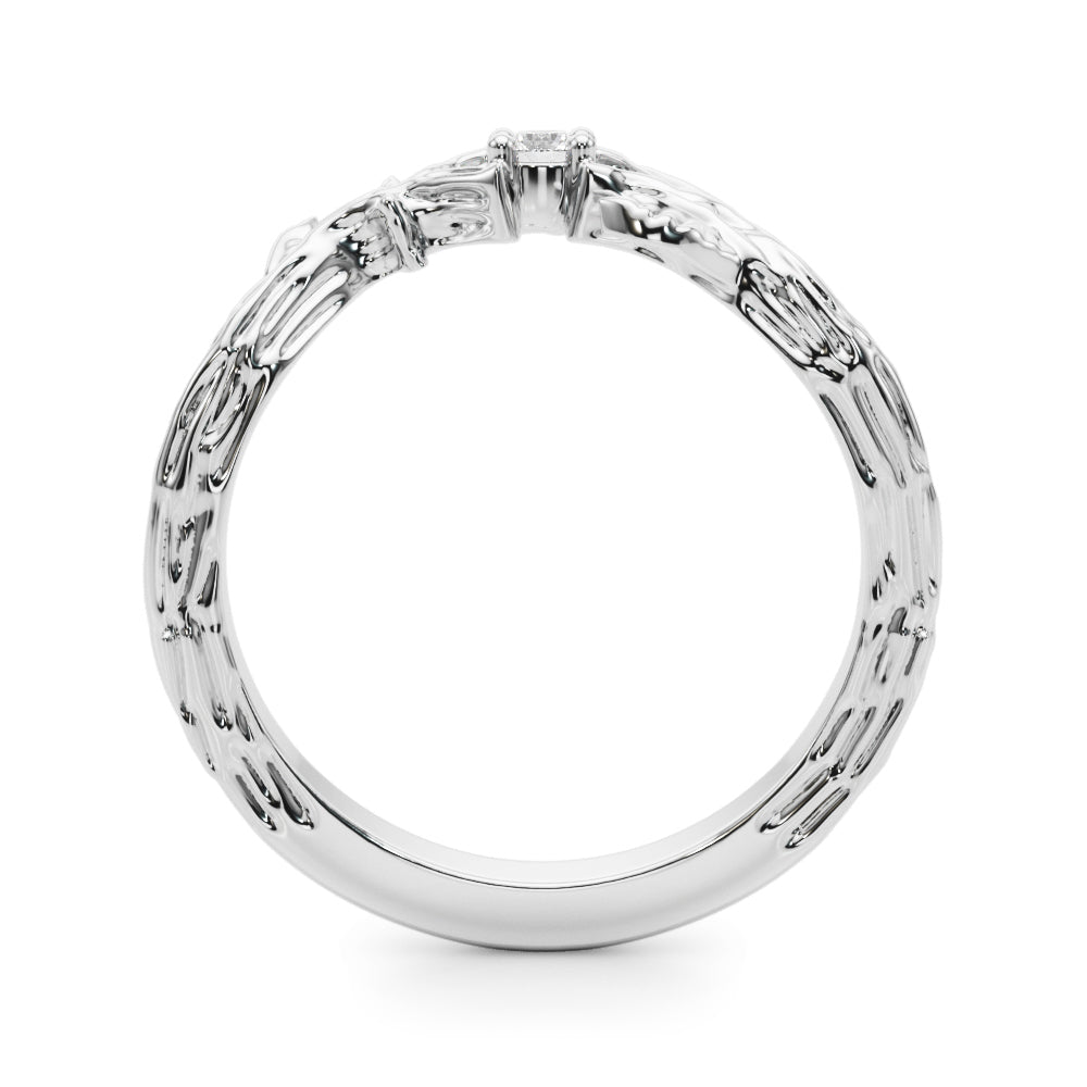 Diamond Half Eternity Ring in Gold & Platinum