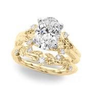 Majestic Sidestone Round Diamond Engagement Ring in 10K/14K gold and platinum with certified lab-grown or natural diamonds