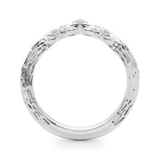 Nature Inspired Half Eternity Ring in Gold & Platinum