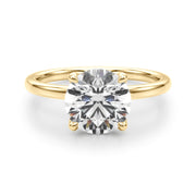 Radiant Hidden Halo Ov Engagement Ring Round Diamond Engagement Ring â€” 10K/14K Gold & Platinum