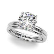 Radiant Hidden Halo Ov Engagement Ring Round Diamond Engagement Ring â€” 10K/14K Gold & Platinum