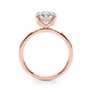 Radiant Hidden Halo Ov Engagement Ring Round Diamond Engagement Ring â€” 10K/14K Gold & Platinum