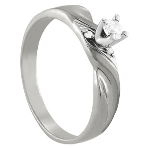 Iconic Remounts Round Diamond Engagement Ring in 10K/14K gold and platinum with certified lab-grown or natural diamonds