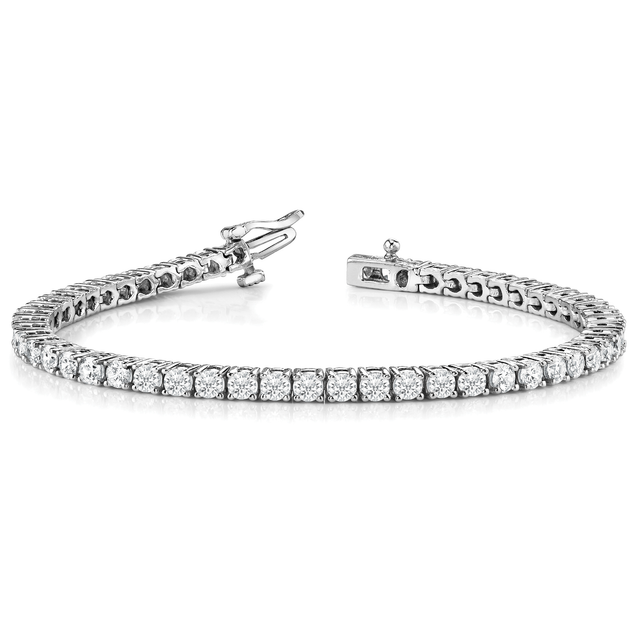Luxury Round Cut 2.50Ct to 8.00Ct Lab Grown Diamond Tennis Bracelet in Gold & | 10K & 14K Gold, Platinum