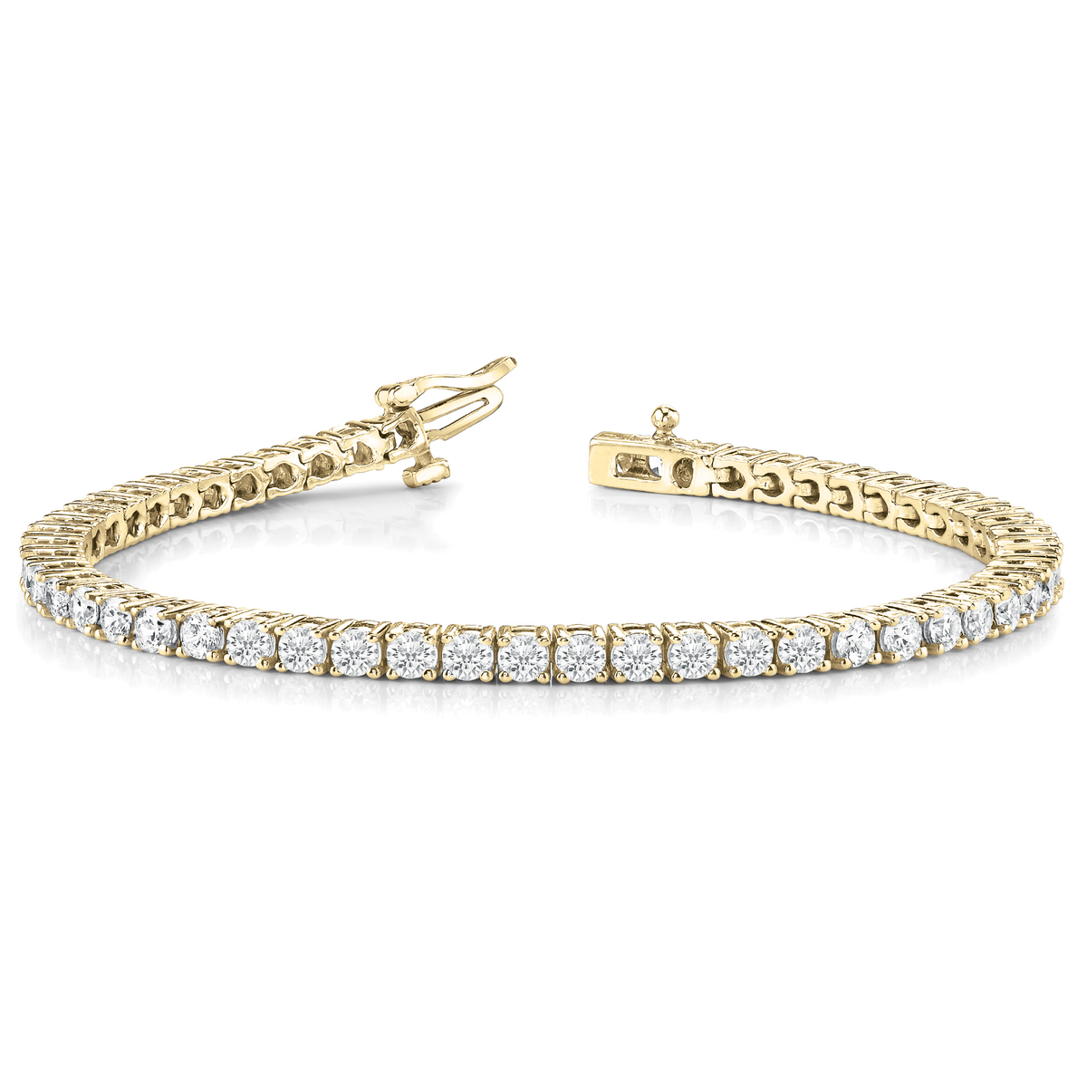 Luxury Round Cut 2.50Ct to 8.00Ct Lab Grown Diamond Tennis Bracelet in Gold & in 10K/14K gold and platinum with certified lab-grown or natural diamonds