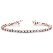 Beaded Diamond Tennis Bracelet Round Cut Lab or Natural Diamond in Gold & in 10K/14K gold and platinum with certified lab-grown or natural diamonds