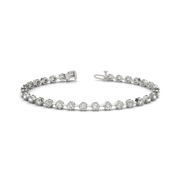 Hexagon Prong Set Lab Grown Diamond Tennis Bracelet in Gold or Platinum UK Made in 10K/14K gold and platinum with certified lab-grown or natural diamonds