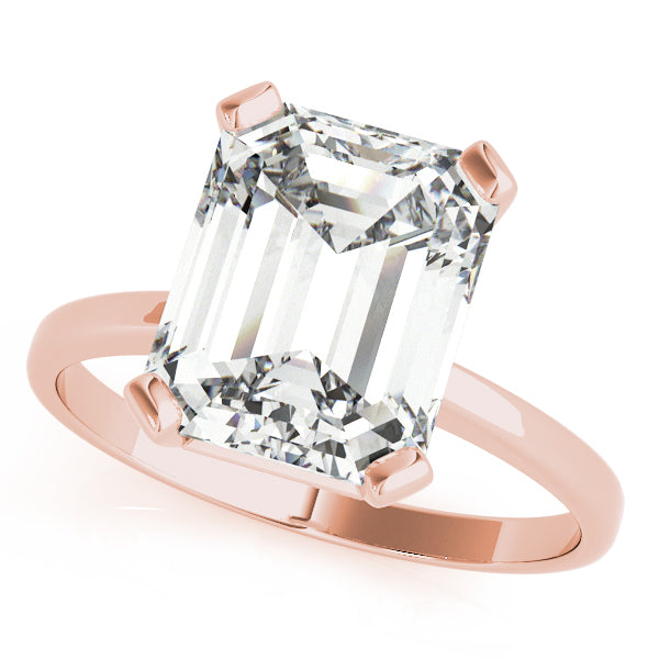 Signature Color Rings Emerald Diamond Engagement Ring in 10K/14K gold and platinum with certified lab-grown or natural diamonds