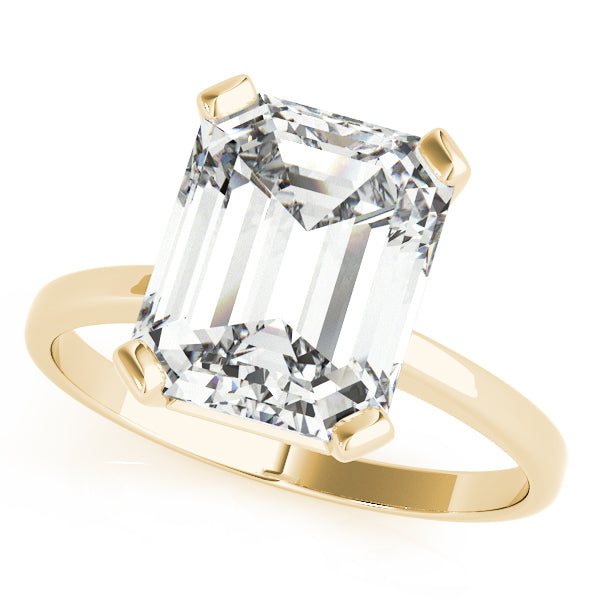 Signature Color Rings Emerald Diamond Engagement Ring in 10K/14K gold and platinum with certified lab-grown or natural diamonds
