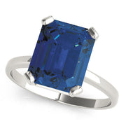 Signature Color Rings Emerald Diamond Engagement Ring in 10K/14K gold and platinum with certified lab-grown or natural diamonds