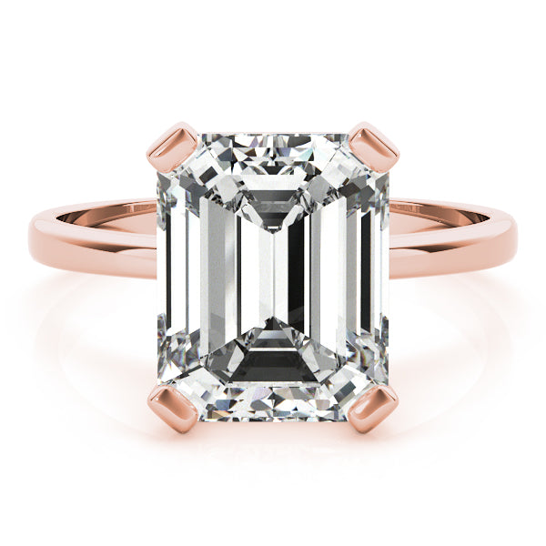 Signature Color Rings Emerald Diamond Engagement Ring in 10K/14K gold and platinum with certified lab-grown or natural diamonds