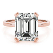 Signature Color Rings Emerald Diamond Engagement Ring in 10K/14K gold and platinum with certified lab-grown or natural diamonds