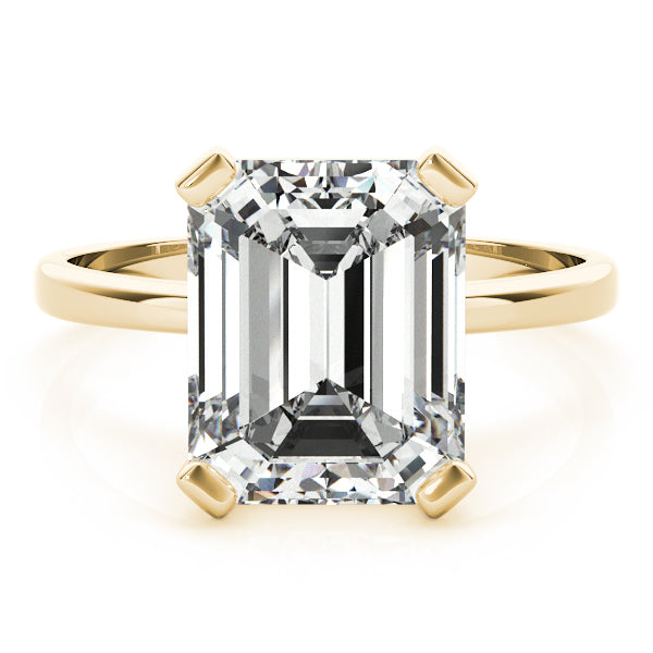 Signature Color Rings Emerald Diamond Engagement Ring in 10K/14K gold and platinum with certified lab-grown or natural diamonds