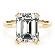 Signature Color Rings Emerald Diamond Engagement Ring in 10K/14K gold and platinum with certified lab-grown or natural diamonds