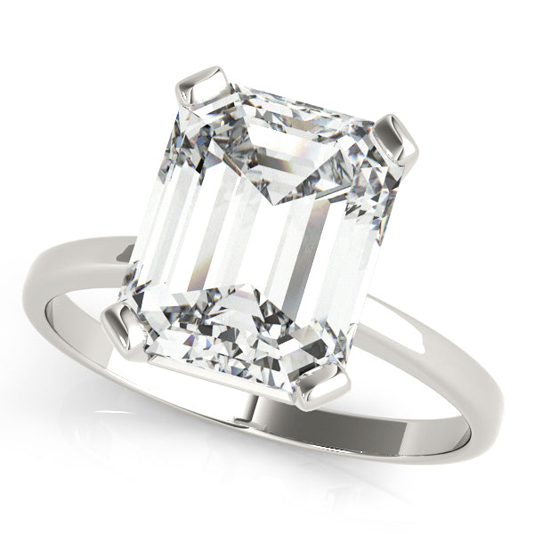 Signature Color Rings Emerald Diamond Engagement Ring in 10K/14K gold and platinum with certified lab-grown or natural diamonds