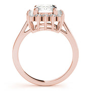Regal Color Rings Emerald Diamond Engagement Ring in 10K/14K gold and platinum with certified lab-grown or natural diamonds