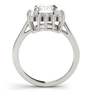 Regal Color Rings Emerald Diamond Engagement Ring in 10K/14K gold and platinum with certified lab-grown or natural diamonds