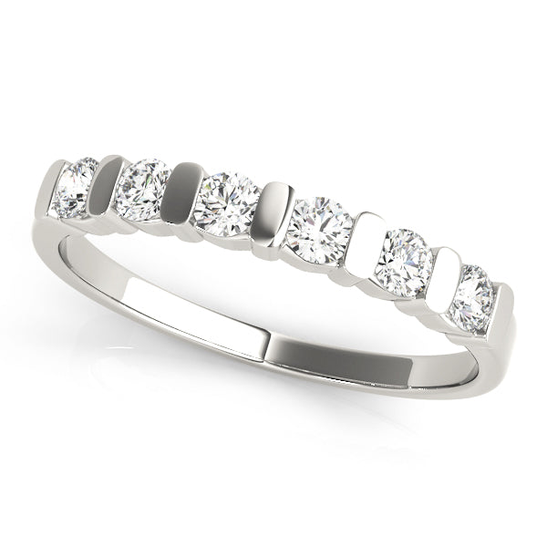 Bar Set Half Eternity Ring in 10K/14K gold and platinum with certified lab-grown or natural diamonds
