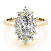 Sophisticated Color Rings Marquise Diamond Engagement Ring in 10K/14K gold and platinum with certified lab-grown or natural diamonds