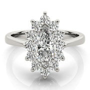 Sophisticated Color Rings Marquise Diamond Engagement Ring in 10K/14K gold and platinum with certified lab-grown or natural diamonds