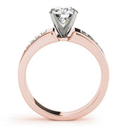 Brilliant Fancy Shape Baguette Round Diamond Engagement Ring in 10K/14K gold and platinum with certified lab-grown or natural diamonds